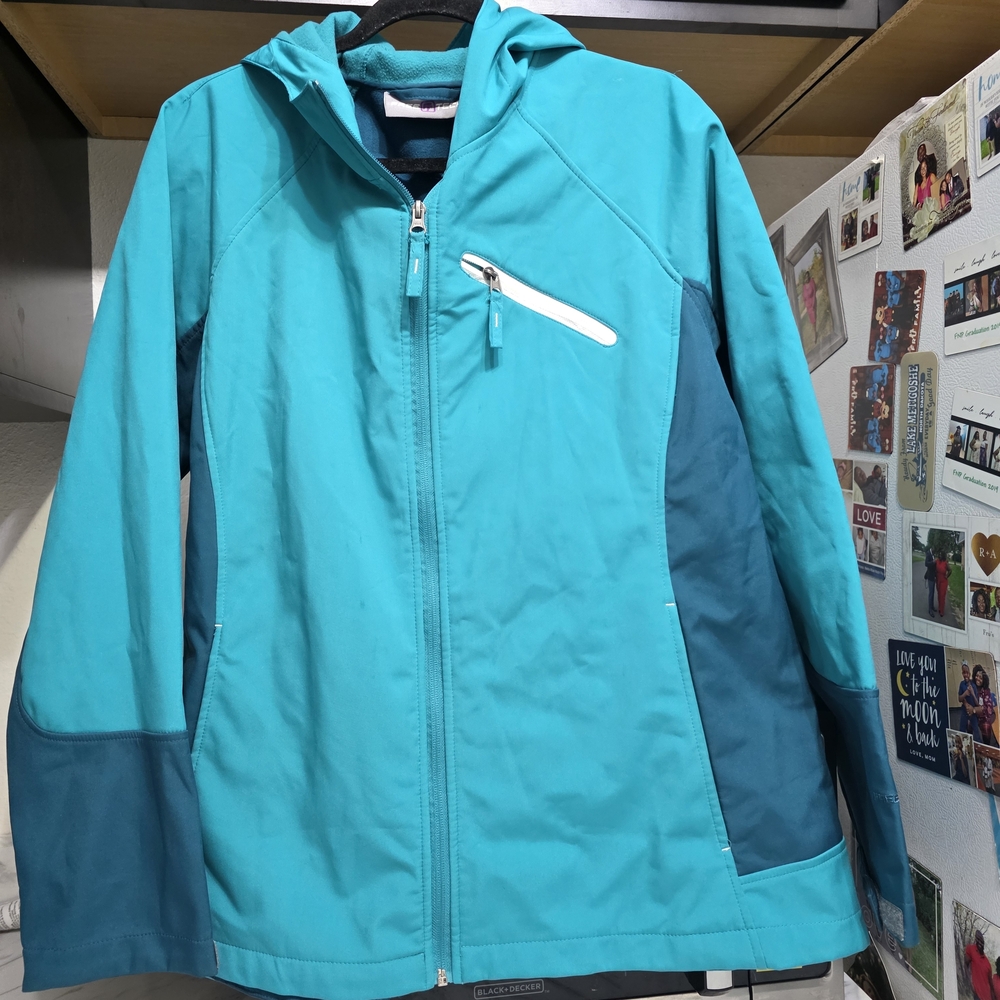 Free Tech  Teal and Blue Fleece Lined  Jacket Women Plus 2XL